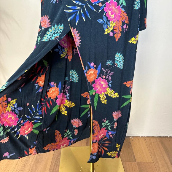 REVOLVE Floral Midi Dress - Black and Pink - Picture 10 of 11